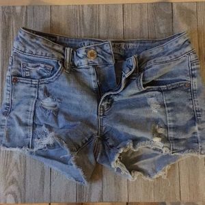 American Eagle Distressed Low Rise Shorts